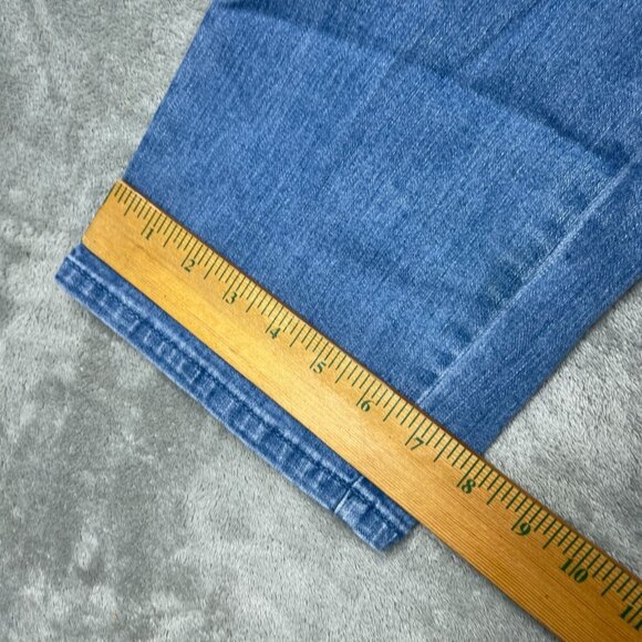 Susan Graver Tapered Stretch Denim Repreve Jeans Medium Wash (28”) a1556 - Picture 2 of 11